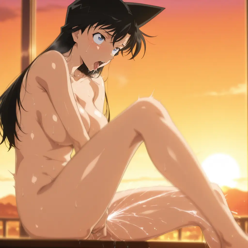 名探偵コナンの毛利蘭が潮吹きオナニーするエロ画像123枚目