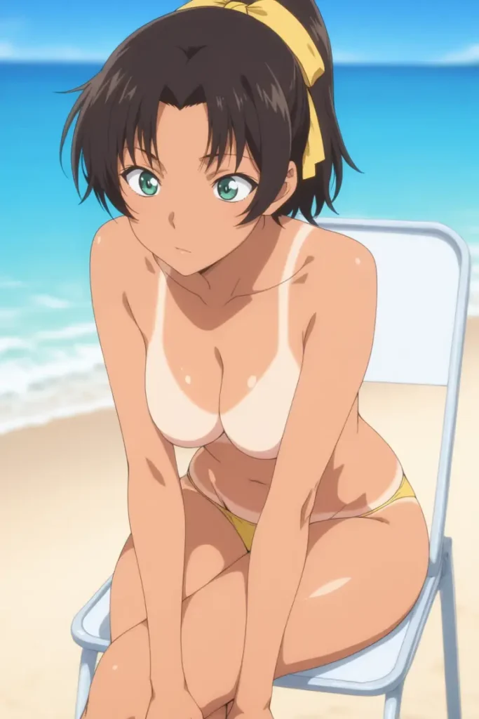 名探偵コナンの遠山和葉が水着グラビアにチャレンジするエロ画像14枚目