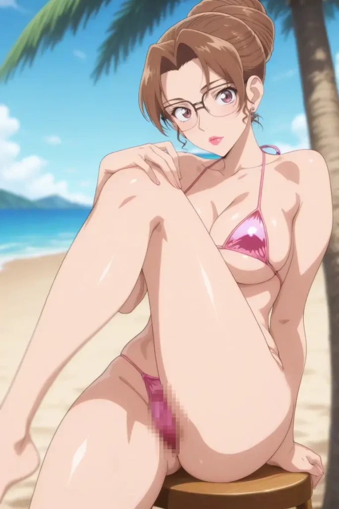 名探偵コナンの妃英理が水着グラビアにチャレンジするエロ画像23枚目