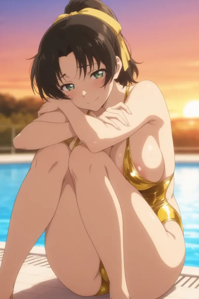 名探偵コナンの遠山和葉が水着グラビアにチャレンジするエロ画像23枚目