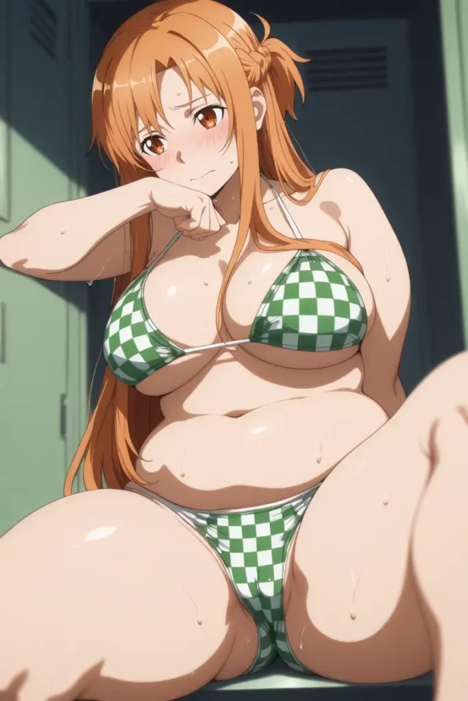 ソードアートオンラインのアスナがエッチが水着を着るエロ画像24枚目