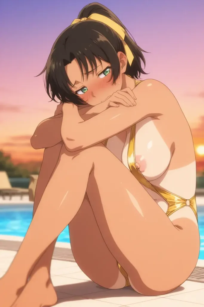 名探偵コナンの遠山和葉が水着グラビアにチャレンジするエロ画像26枚目