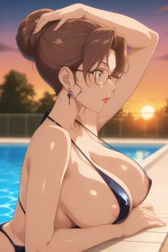 名探偵コナンの妃英理が水着グラビアにチャレンジするエロ画像28枚目