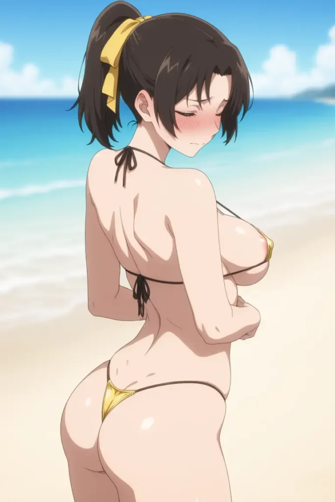 名探偵コナンの遠山和葉が水着グラビアにチャレンジするエロ画像28枚目