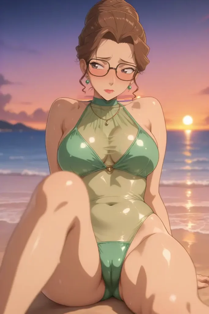 名探偵コナンの妃英理が水着グラビアにチャレンジするエロ画像38枚目