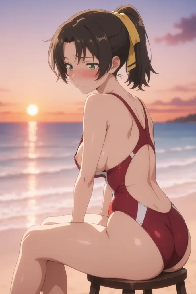 名探偵コナンの遠山和葉が水着グラビアにチャレンジするエロ画像39枚目