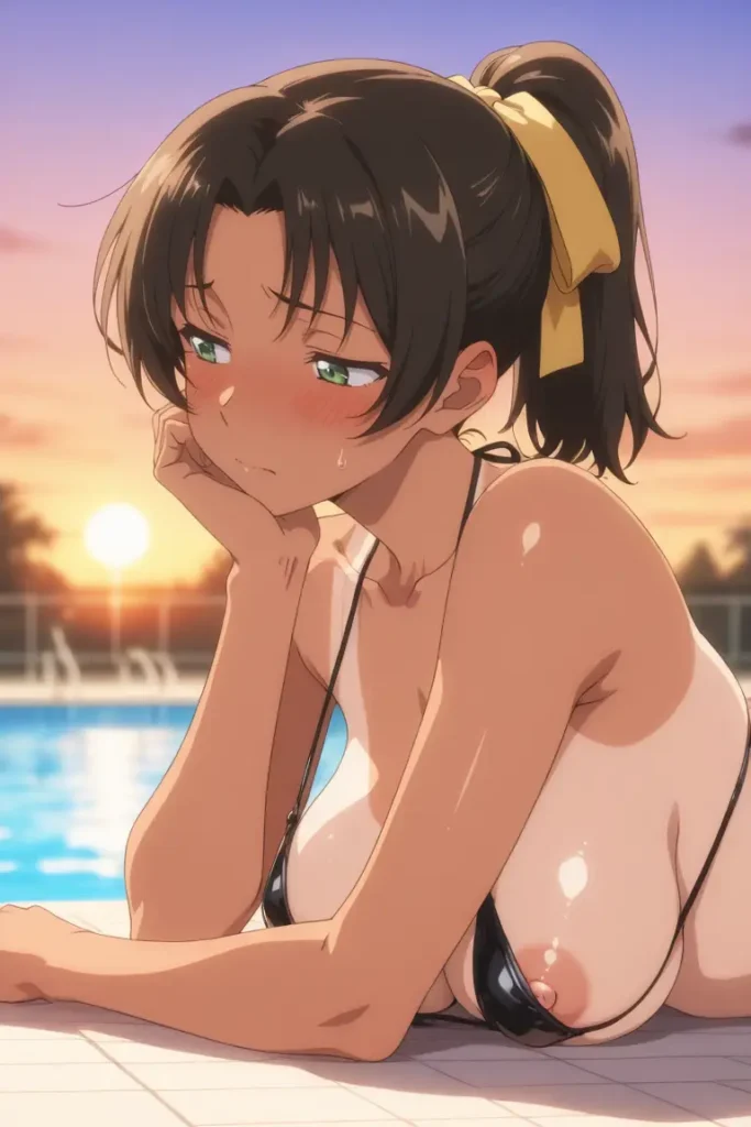 名探偵コナンの遠山和葉が水着グラビアにチャレンジするエロ画像40枚目