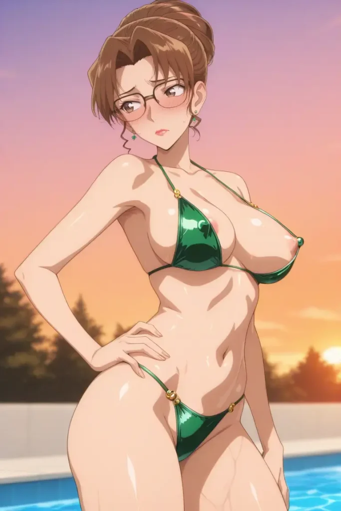 名探偵コナンの妃英理が水着グラビアにチャレンジするエロ画像41枚目