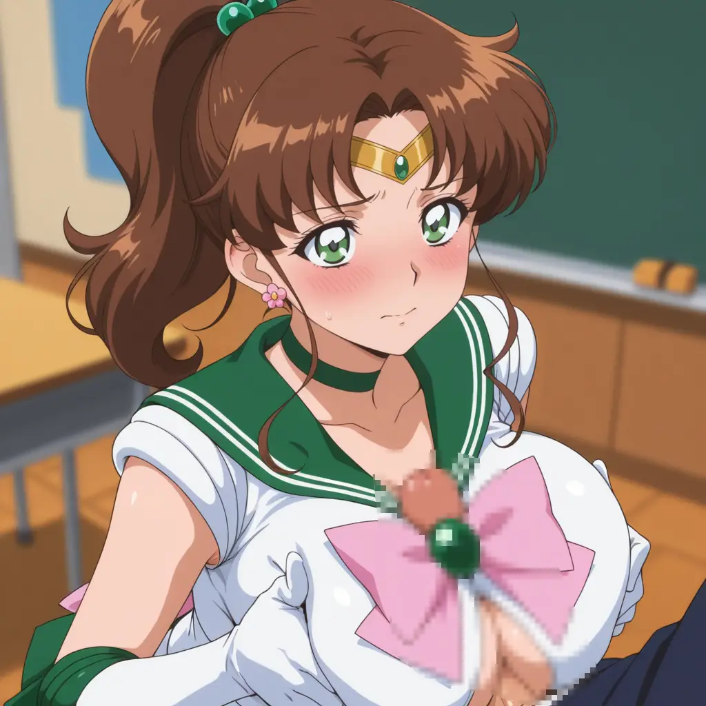 セーラージュピターがパイズリするエロ画像41枚目