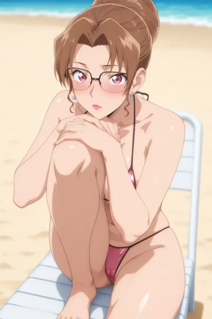 名探偵コナンの妃英理が水着グラビアにチャレンジするエロ画像42枚目