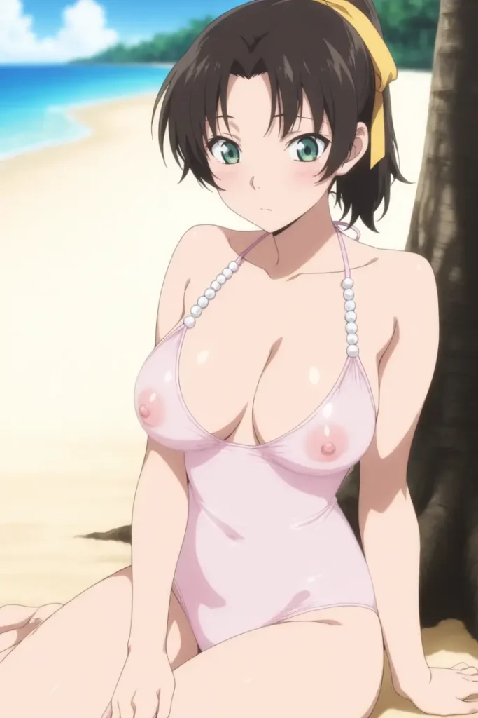 名探偵コナンの遠山和葉が水着グラビアにチャレンジするエロ画像46枚目