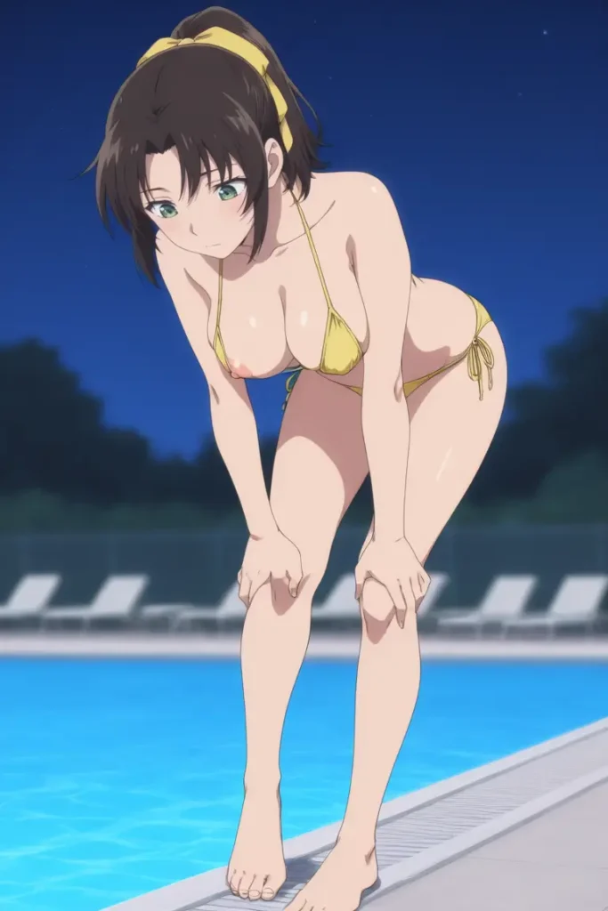 名探偵コナンの遠山和葉が水着グラビアにチャレンジするエロ画像48枚目