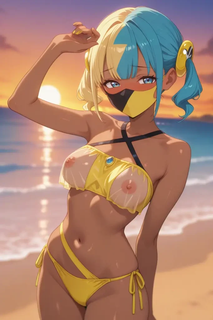 ポケットモンスターのカナリィがエッチな水着を着るエロ画像49枚目