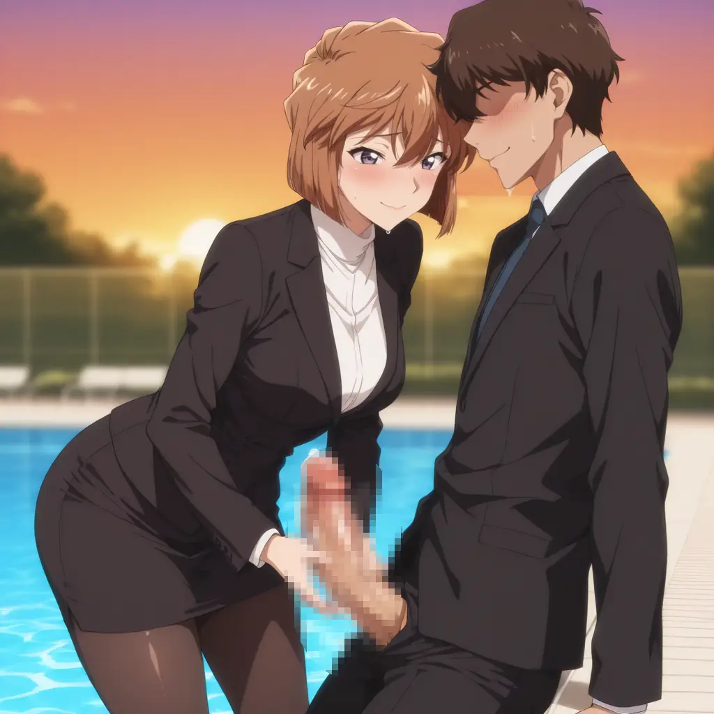 名探偵コナンの灰原哀が体を使ってザーメン抜いてくれるエロ画像50枚目