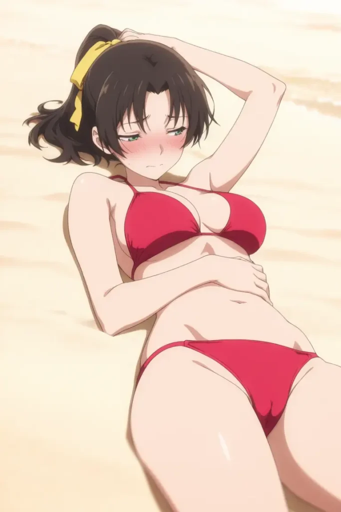 名探偵コナンの遠山和葉が水着グラビアにチャレンジするエロ画像52枚目