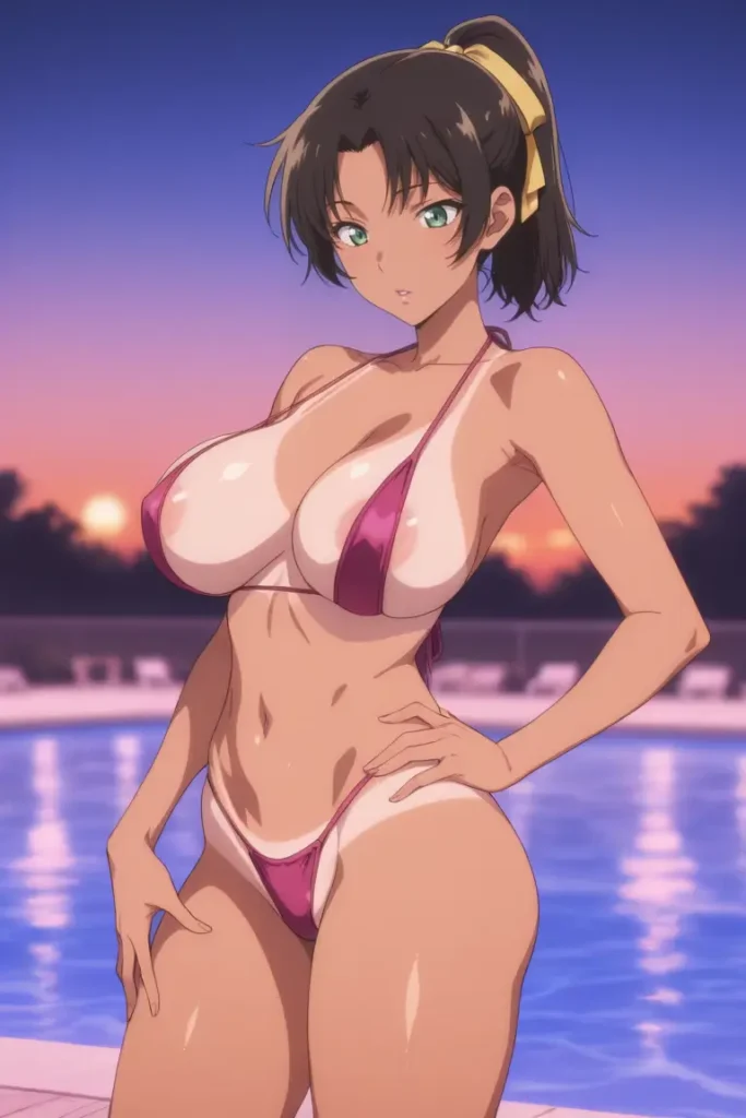 名探偵コナンの遠山和葉が水着グラビアにチャレンジするエロ画像53枚目