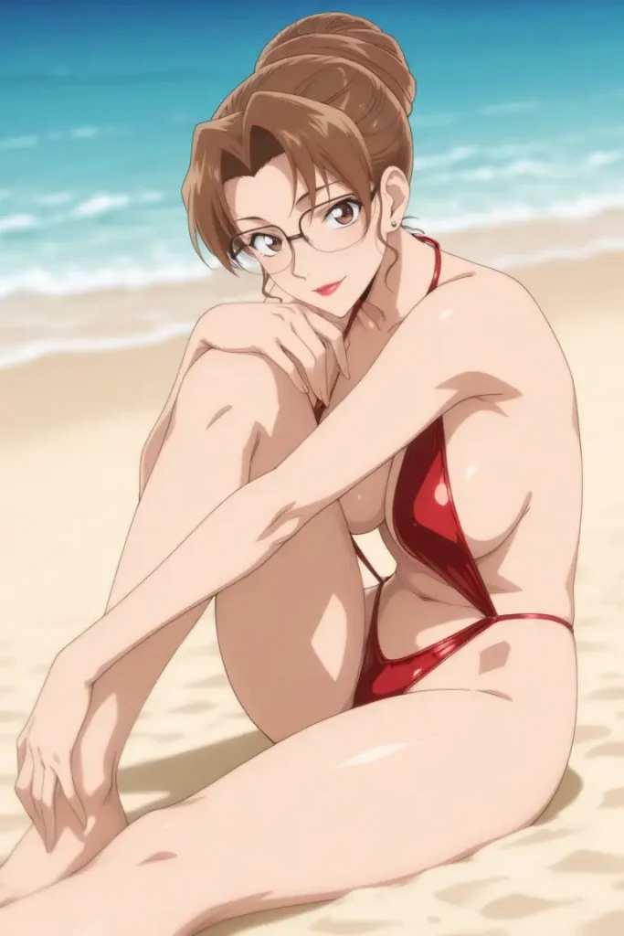 名探偵コナンの妃英理が水着グラビアにチャレンジするエロ画像60枚目