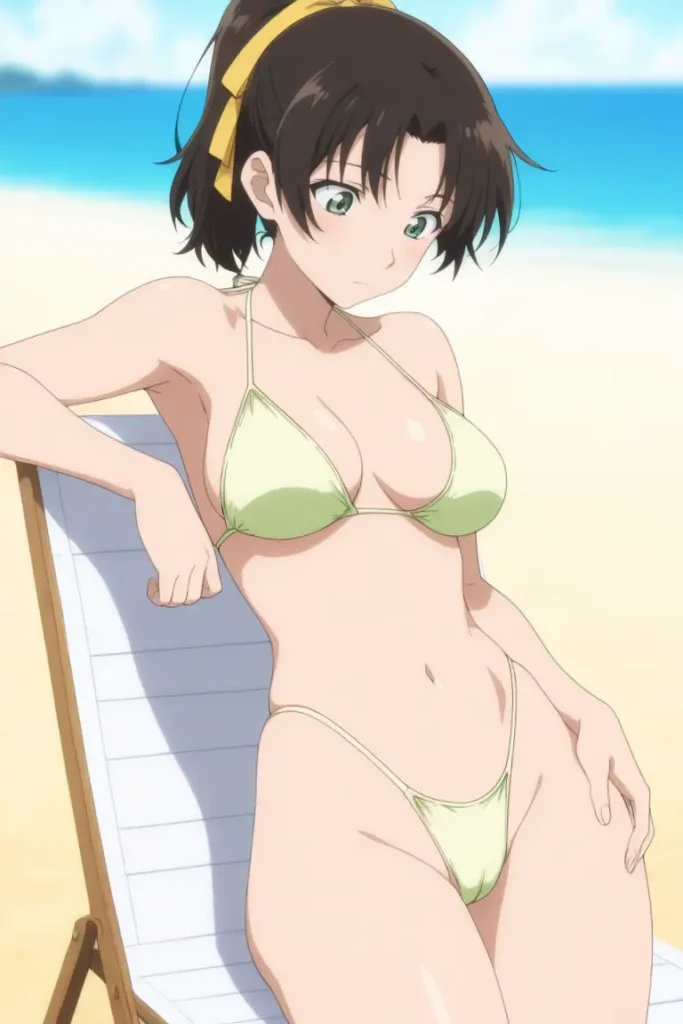 名探偵コナンの遠山和葉が水着グラビアにチャレンジするエロ画像66枚目