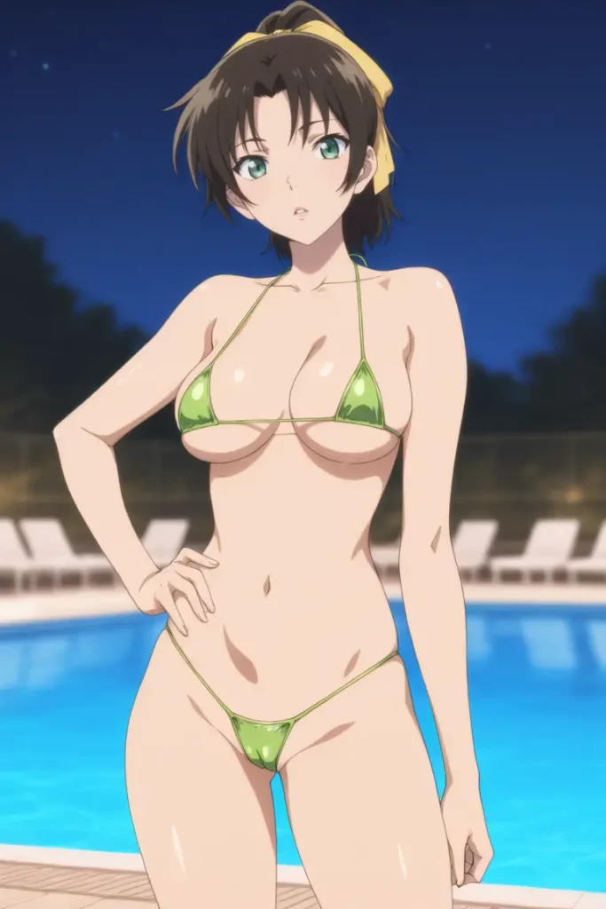 名探偵コナンの遠山和葉が水着グラビアにチャレンジするエロ画像76枚目