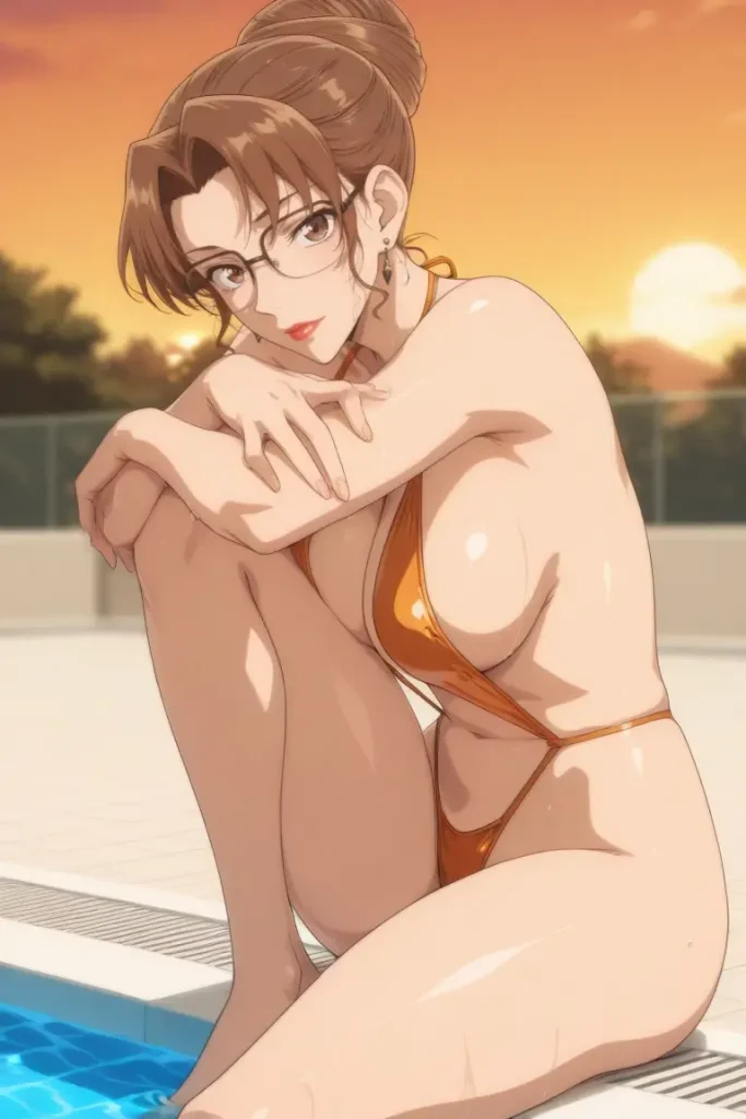 名探偵コナンの妃英理が水着グラビアにチャレンジするエロ画像79枚目