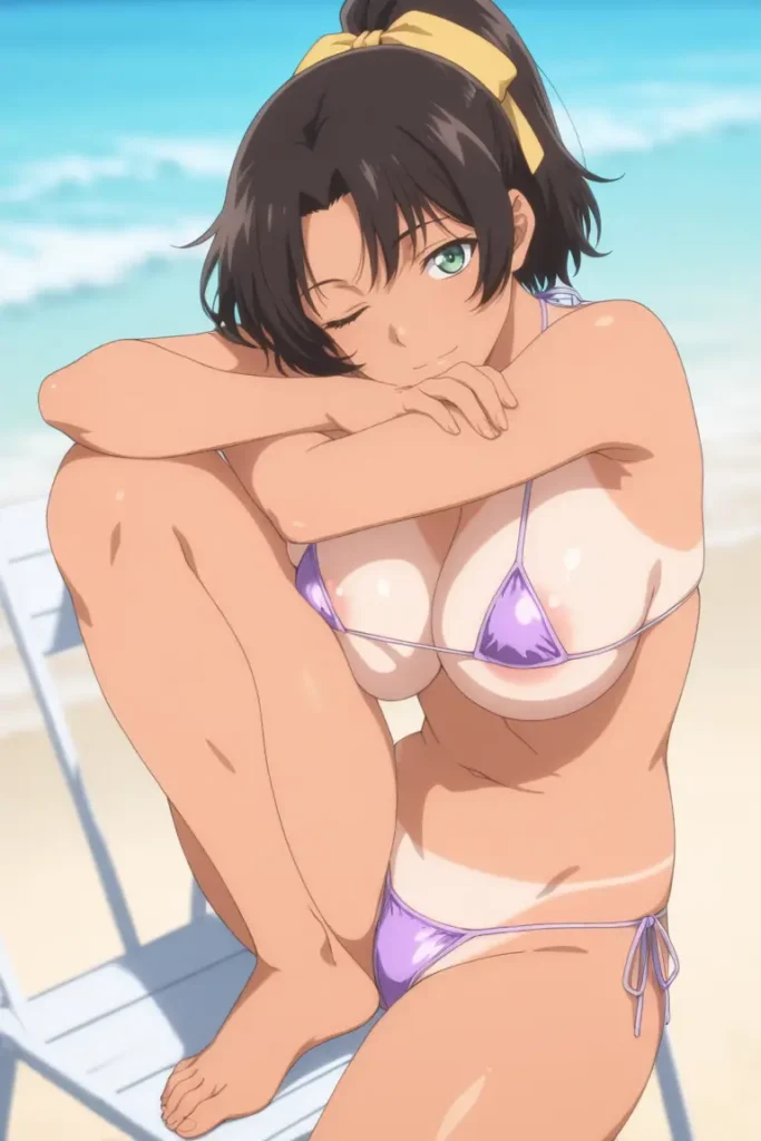 名探偵コナンの遠山和葉が水着グラビアにチャレンジするエロ画像89枚目