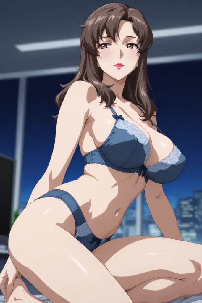 ガンダムシリーズのマリューラミアスがエッチな下着を着るエロ画像1枚目