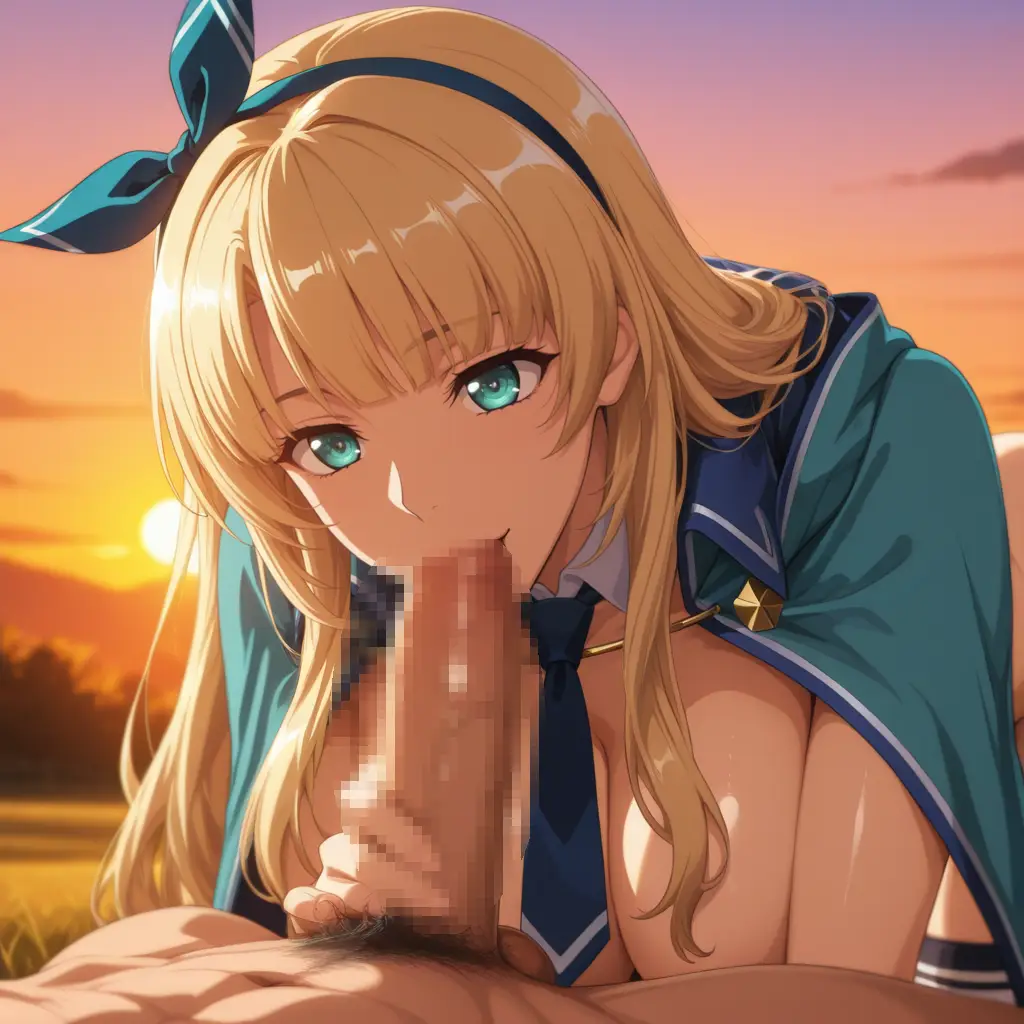 クイーンズブレイドのアリシアがフェラチオするエロ画像105枚目