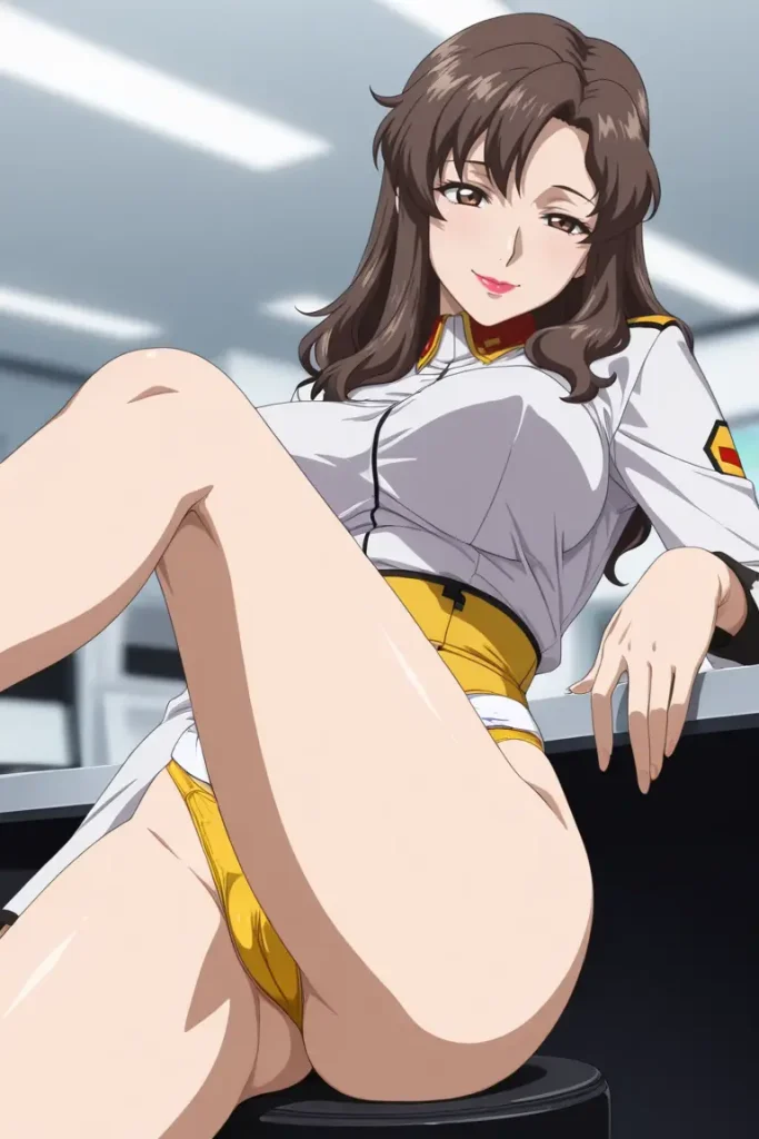ガンダムシリーズのマリューラミアスがエッチな下着を着るエロ画像79枚目