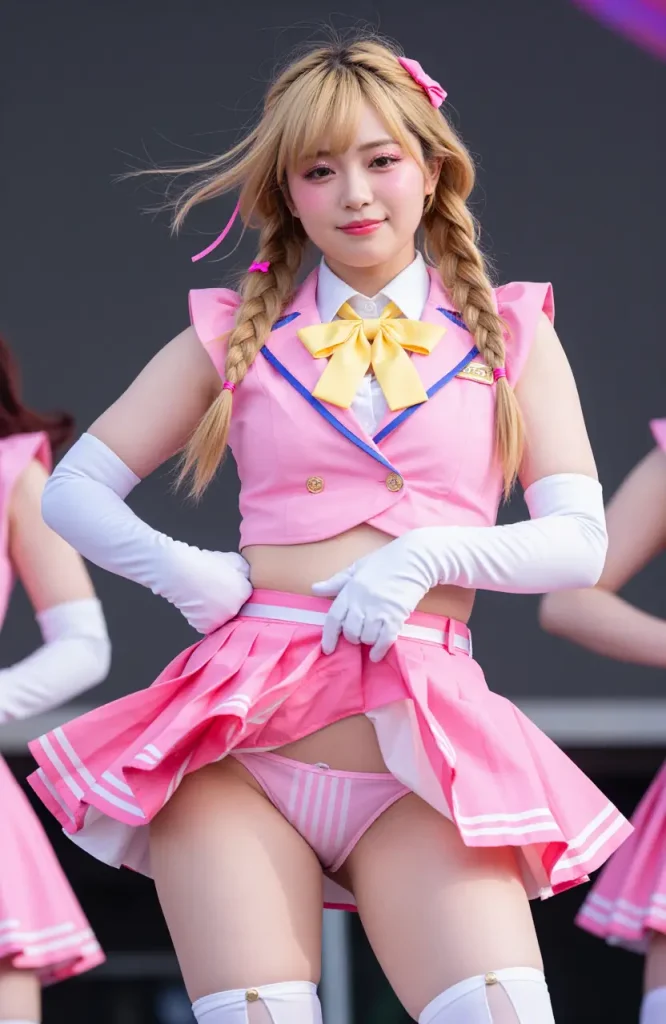アイドルがステージでパンチラするエロ画像5枚目