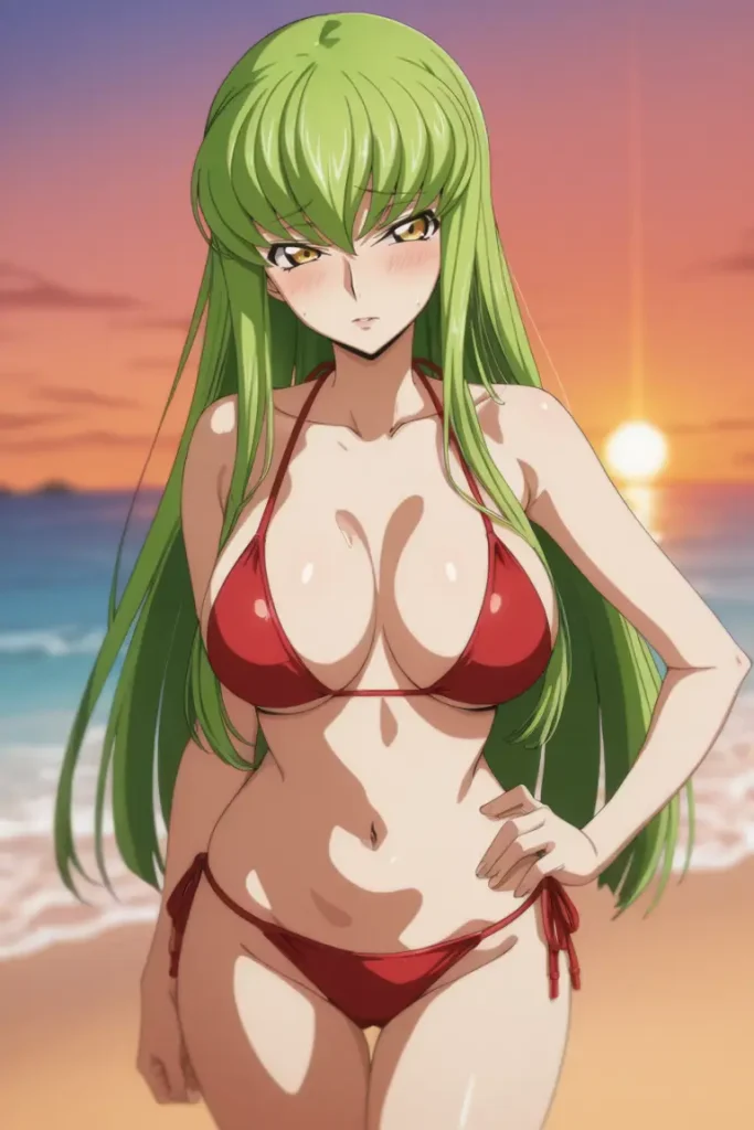 コードギアスのCCが水着グラビアにチャレンジするエロ画像6枚目