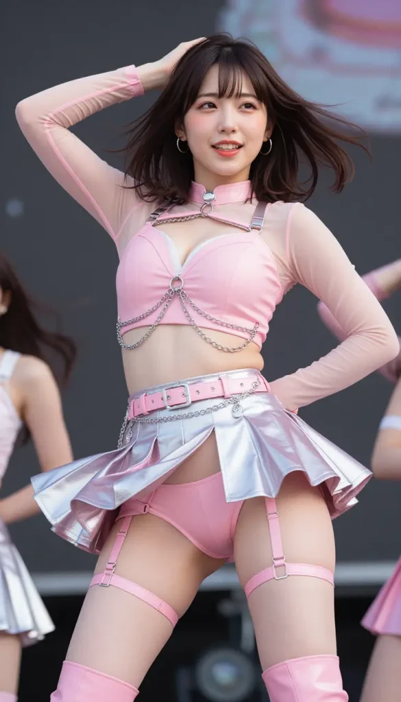 アイドルがステージでパンチラするエロ画像6枚目