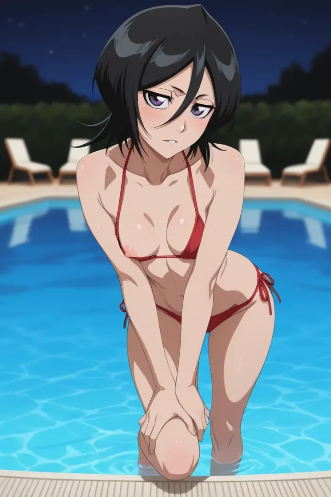 BLEACHのルキアがエッチな水着を着るエロ画像102枚目