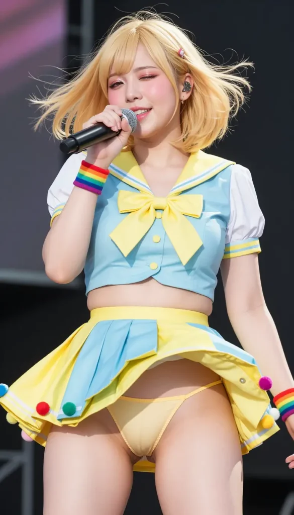 アイドルがステージでパンチラするエロ画像104枚目