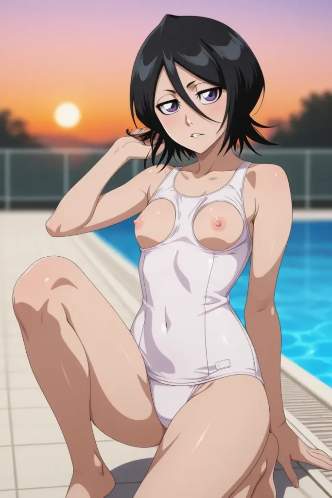 BLEACHのルキアがエッチな水着を着るエロ画像105枚目