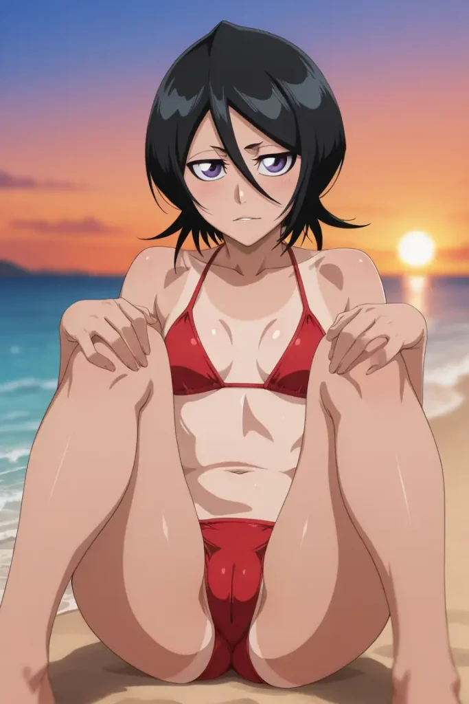 BLEACHのルキアがエッチな水着を着るエロ画像111枚目