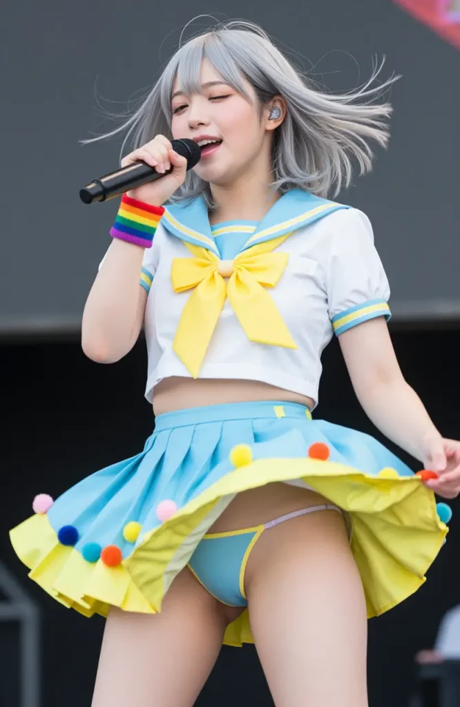 アイドルがステージでパンチラするエロ画像116枚目