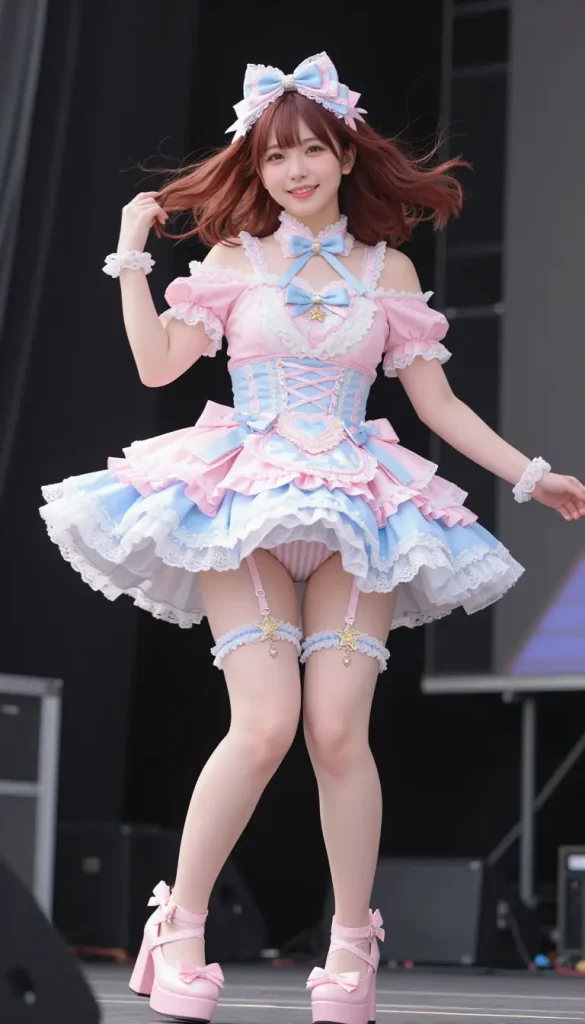 アイドルがステージでパンチラするエロ画像120枚目