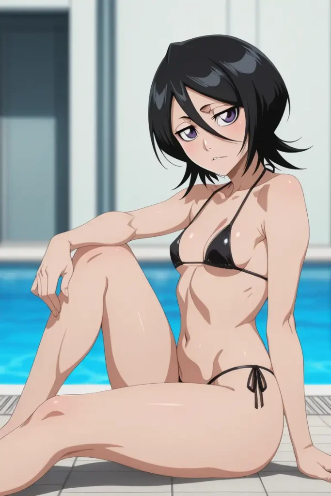 BLEACHのルキアがエッチな水着を着るエロ画像121枚目