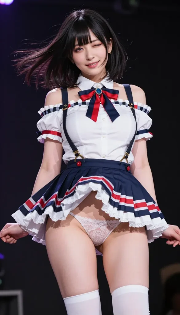 アイドルがステージでパンチラするエロ画像124枚目