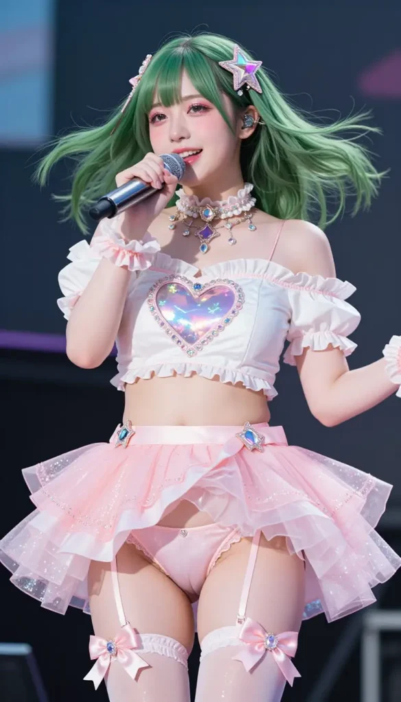 アイドルがステージでパンチラするエロ画像125枚目