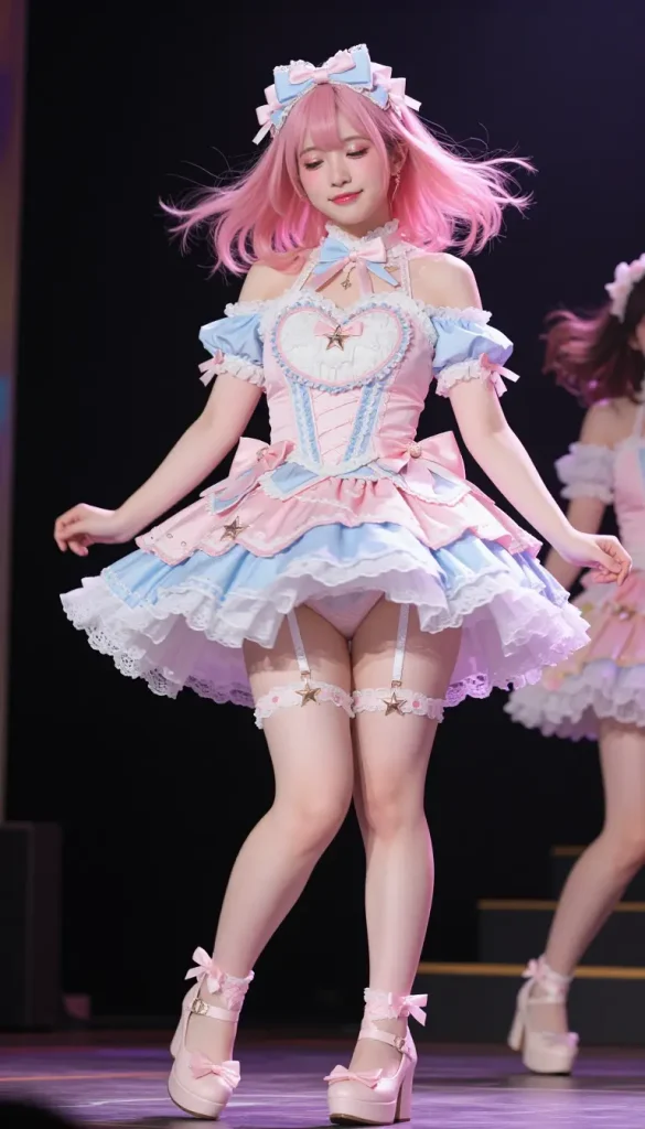 アイドルがステージでパンチラするエロ画像126枚目