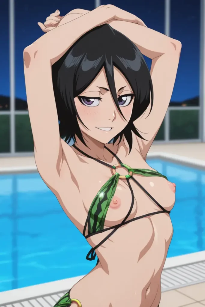 BLEACHのルキアがエッチな水着を着るエロ画像129枚目
