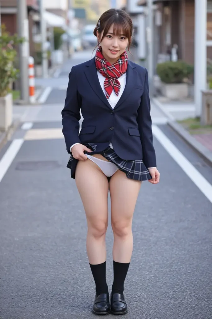 女子高生がスカートたくし上げでパンティー見せてくれるエロ画像130枚目