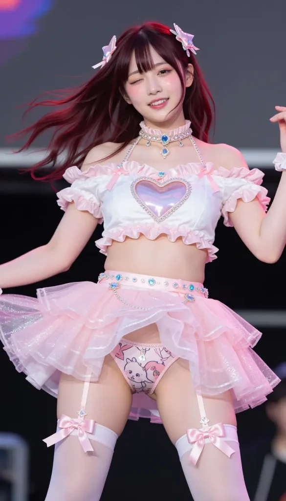 アイドルがステージでパンチラするエロ画像131枚目