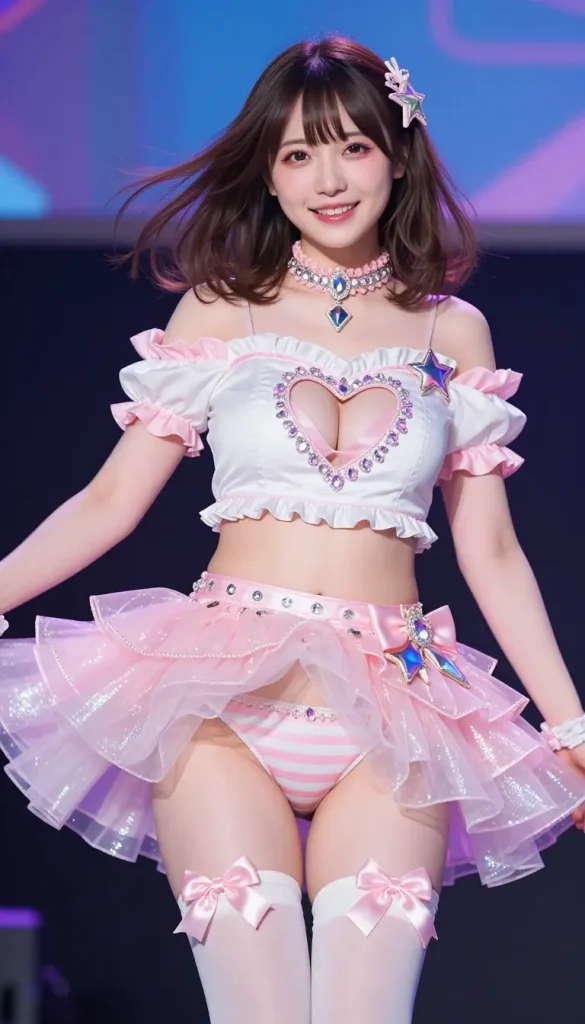 アイドルがステージでパンチラするエロ画像137枚目