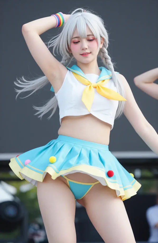 アイドルがステージでパンチラするエロ画像139枚目