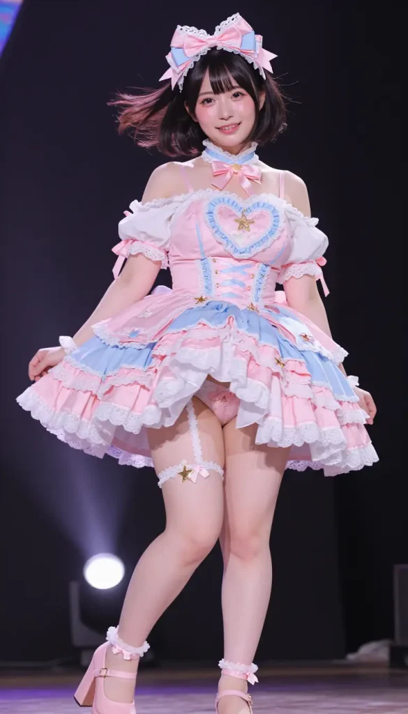 アイドルがステージでパンチラするエロ画像14枚目