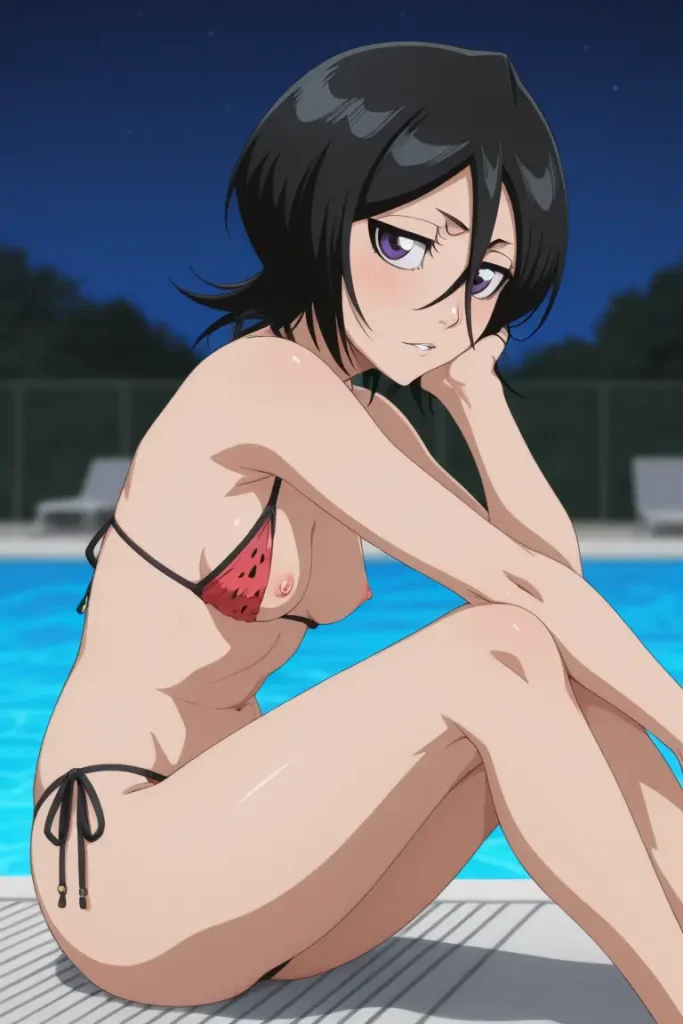 BLEACHのルキアがエッチな水着を着るエロ画像151枚目