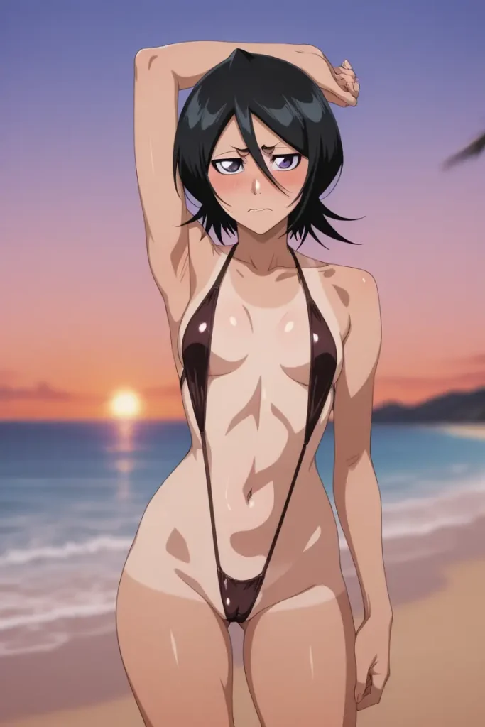 BLEACHのルキアがエッチな水着を着るエロ画像155枚目