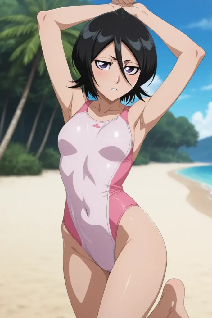 BLEACHのルキアがエッチな水着を着るエロ画像157枚目